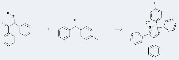 1,2-Ethanedione,1,2-diphenyl-, 1-oxime can react with 4-methyl-benzophenone-imine to produce 2-p-tolyl-2,4,5-triphenyl-2H-imidazole N-oxide